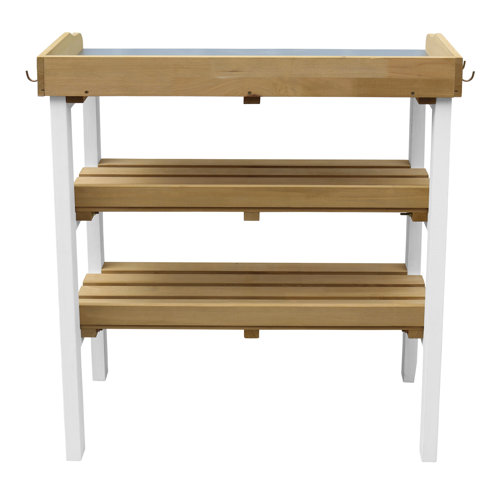 AXI Potting Table with Storage Shelves Brown/White Wayfair.co.uk